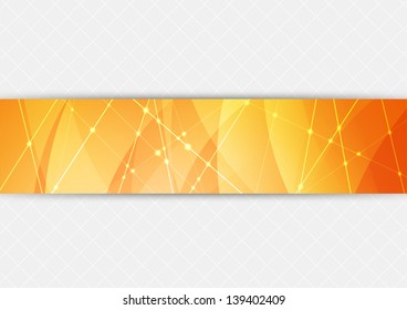 Orange bright hi-tech background. Vector illustration