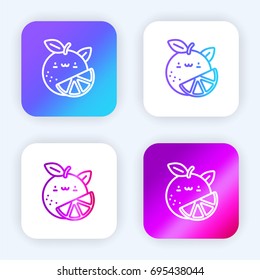 Orange bright purple and blue gradient app icon