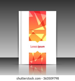 Orange brochure title sheet. Vector Illustration