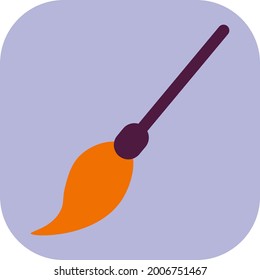 Orange broom, illustration, vector on a white background.