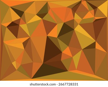 Orange and brown abstract geometric polygonal background