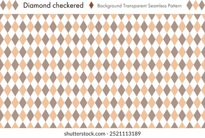 Orange and Brown background transparent diamond pattern checkered seamless pattern background