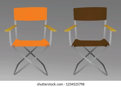 Orange and brown chair.vector illustration