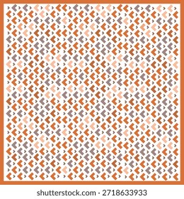 Orange Brown Chevron Arrow Minimal Square Scarf Background