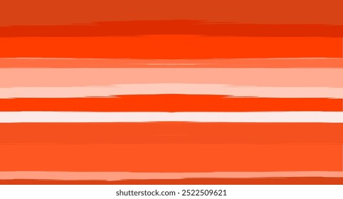 Orange, braune Linien nahtloses Sommermuster, Vektor Aquarell Segel Streifen. Horizontale Pinselstriche Vintage Trace Grunge Textile Clothe Design. Handgemalte Tintenlinien, geometrische Spurdrucke