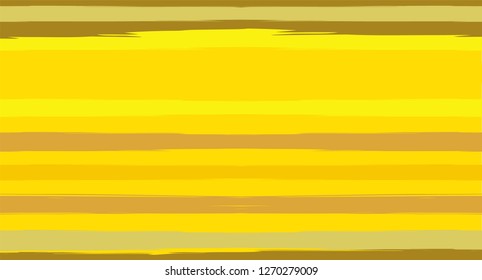 Orange, Brown Nice Seamless Summer Pattern, Vector Watercolor Sailor Stripes. Vintage Trace Grunge Textile Fashion Design Horizontal Brushstrokes. Ink Painted Doodle Trace, Geometric Track Prints