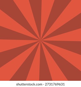 Orange and Brown Sunburst Pattern Background With Wide Rays