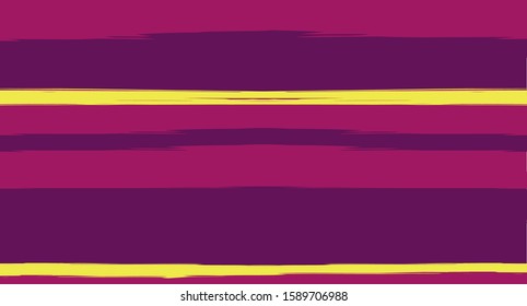 Orange, Brown Vector Watercolor Stripes Trendy Seamless Summer Pattern. Vintage Trace Grunge Textile Fabric Design Horizontal Brushstrokes. Hand Painted Ink Lines, Male or Female Clothing