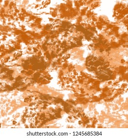 orange brown watercolor cloudscape stain background pattern, vector illustration