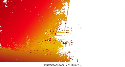 Fondo de trazo de pincel naranja. Salpicadura de tinta naranja en el fondo. Fondo de pincel para Fondo de pantalla, Plantilla de salpicaduras de pintura, Anuncio de suciedad, diseño de acuarela, textura sucia. Fondo de pincel de moda, Vector