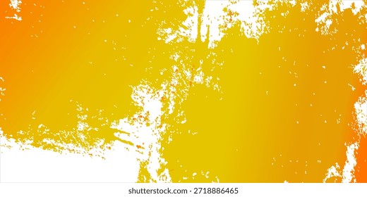 Fondo de trazo de pincel naranja. Salpicadura de tinta naranja en el fondo. Fondo de pincel para Fondo de pantalla, Plantilla de salpicaduras de pintura, Anuncio de suciedad, diseño de acuarela, textura sucia. Fondo de pincel de moda, Vector