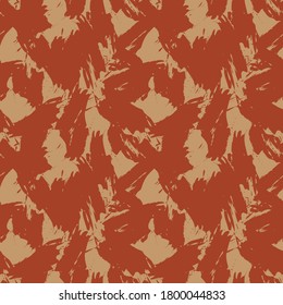 Orange Brush Stroke Camouflage abstract seamless pattern background suitable for fashion textiles, graphics