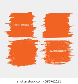 orange brush stroke frame set.flat abstract background for text. design element. boxes shape