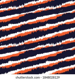 Orange Brush stroke fur pattern design for fashion prints, homeware, graphics, backgrounds