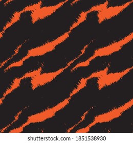 Orange Brush stroke fur pattern design for fashion prints, homeware, graphics, backgrounds