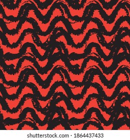 Orange Brush stroke fur pattern design for fashion prints, homeware, graphics, backgrounds