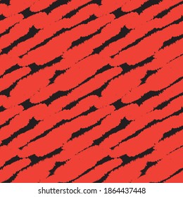 Orange Brush stroke fur pattern design for fashion prints, homeware, graphics, backgrounds