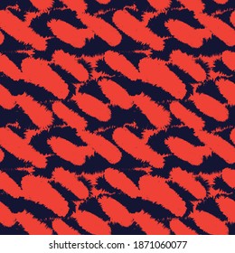 Orange Brush stroke fur pattern design for fashion prints, homeware, graphics, backgrounds
