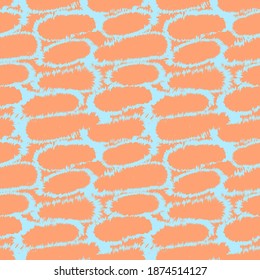 Orange Brush stroke fur pattern design for fashion prints, homeware, graphics, backgrounds