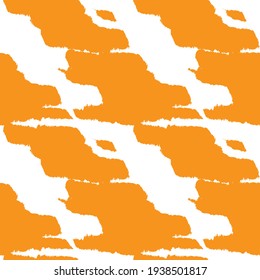 Orange Brush stroke fur pattern design for fashion prints, homeware, graphics, backgrounds