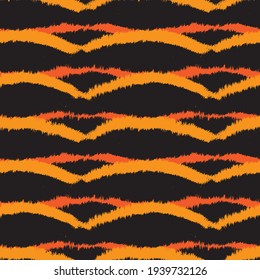Orange Brush stroke fur pattern design for fashion prints, homeware, graphics, backgrounds