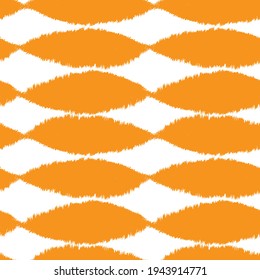 Orange Brush stroke fur pattern design for fashion prints, homeware, graphics, backgrounds