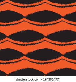 Orange Brush stroke fur pattern design for fashion prints, homeware, graphics, backgrounds