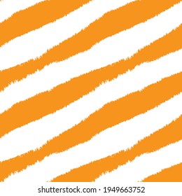 Orange Brush stroke fur pattern design for fashion prints, homeware, graphics, backgrounds