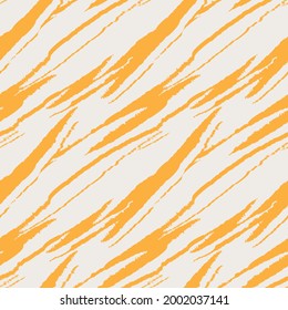 Orange Brush stroke fur pattern design for fashion prints, homeware, graphics, backgrounds