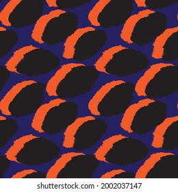Orange Brush stroke fur pattern design for fashion prints, homeware, graphics, backgrounds