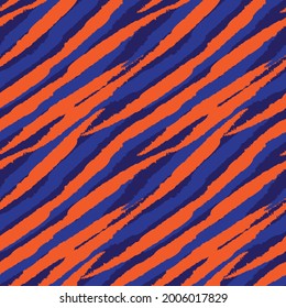 Orange Brush stroke fur pattern design for fashion prints, homeware, graphics, backgrounds