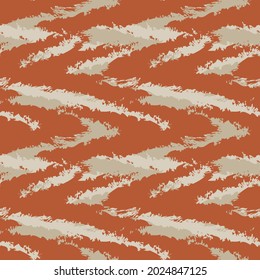 Orange Brush stroke fur pattern design for fashion prints, homeware, graphics, backgrounds