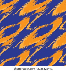 Orange Brush stroke fur pattern design for fashion prints, homeware, graphics, backgrounds