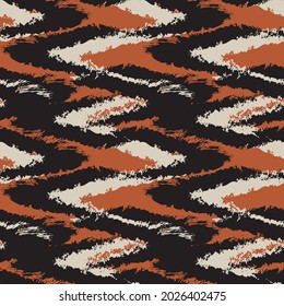 Orange Brush stroke fur pattern design for fashion prints, homeware, graphics, backgrounds