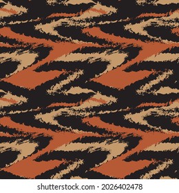 Orange Brush stroke fur pattern design for fashion prints, homeware, graphics, backgrounds