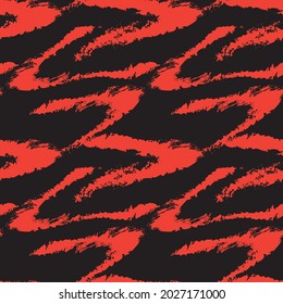 Orange Brush stroke fur pattern design for fashion prints, homeware, graphics, backgrounds