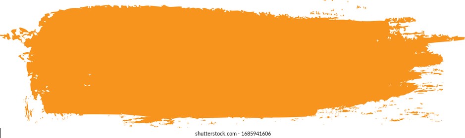 Orange brush stroke isolated on white background. Trendy brush stroke for orange ink paint, grunge backdrop, dirt banner, watercolor design and dirty texture. Brush stroke vector illustration