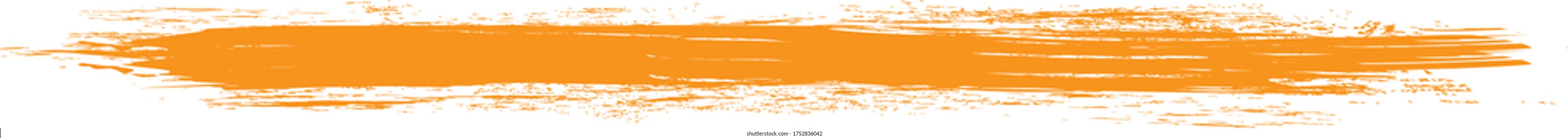 Icono de pincel naranja aislado en fondo blanco. Pinza de pincel de moda para pintura de tinta naranja, fondo de grunge, banner de suciedad, diseño de acuarela y textura sucia. Ilustración vectorial de pincel