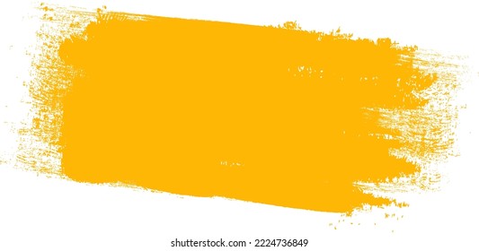 Orange brush stroke isolated on background. Paint brush stroke vector for ink paint, grunge design element, dirt banner, watercolor design, dirty texture. Trendy brush stroke, vector illustration