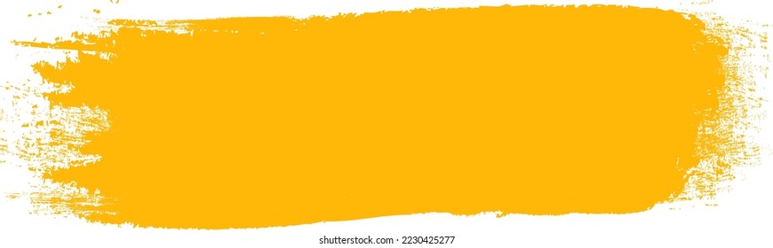 Icono de pincel naranja aislado en el fondo. Vector de trazo de pincel para pintura de tinta, elemento de diseño de grunge, banner de suciedad, diseño de acuarela, textura sucia. Icono de pincel de moda, ilustración vectorial