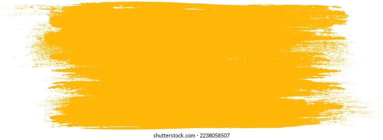 Orange brush stroke isolated on background. Paint brush stroke vector for ink paint, grunge design element, dirt banner, watercolor design, dirty texture. Trendy brush stroke, vector illustration