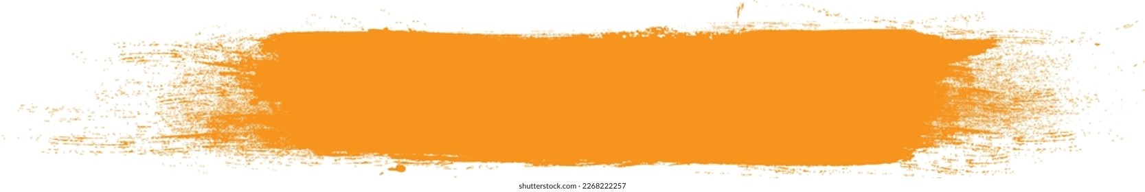 Orange brush stroke isolated on background. Paint brush stroke vector for ink paint, grunge design element, dirt banner, watercolor design, dirty texture. Trendy brush stroke, vector illustration