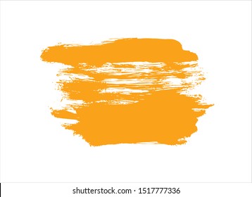 orange brush stroke paint background vector design