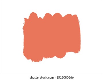 orange brush stroke paint background vector design