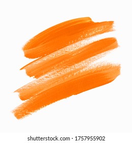 Orange brush stroke paint background vector. Perfect design for logo, headline and sale banner. 