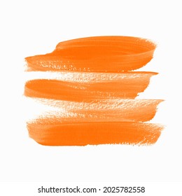 Orange brush stroke paint background vector. Perfect design for logo, headline and sale banner. 