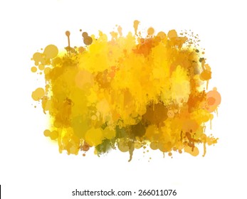 Orange brush strokes blobs. Vector version