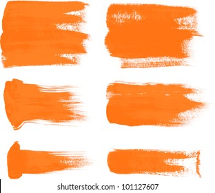 Orange Brush Strokes Perfect Backdrop Your Stock Vector (Royalty Free ...