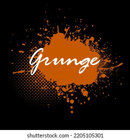 Rasgos de pincel naranja cuadrado forma de marco naranja dibujado a mano elemento de diseño