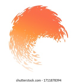 
Orange brush strokes, vector art